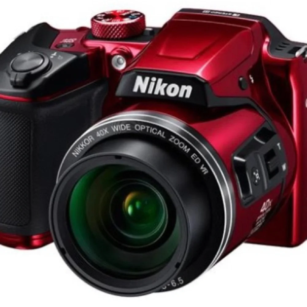 Used Nikon Coolpix B500 Digital Point & Shoot Camera, Red E